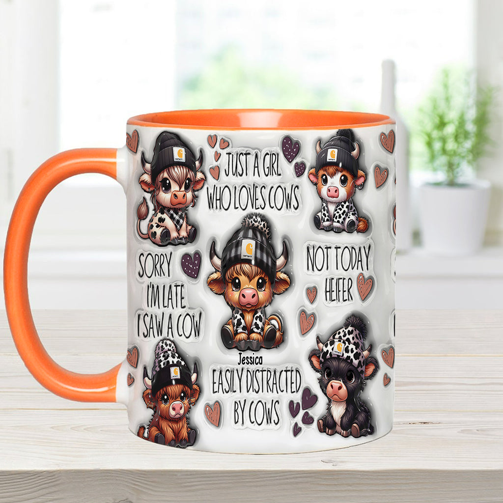 Just A Girl Who Loves Highland Cows - Personalized Accent Mug