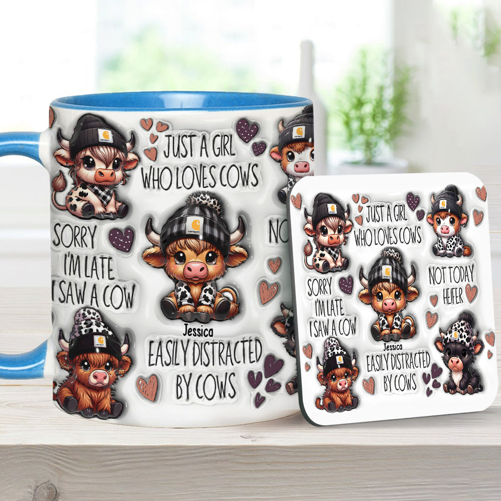 Just A Girl Who Loves Highland Cows - Personalized Accent Mug