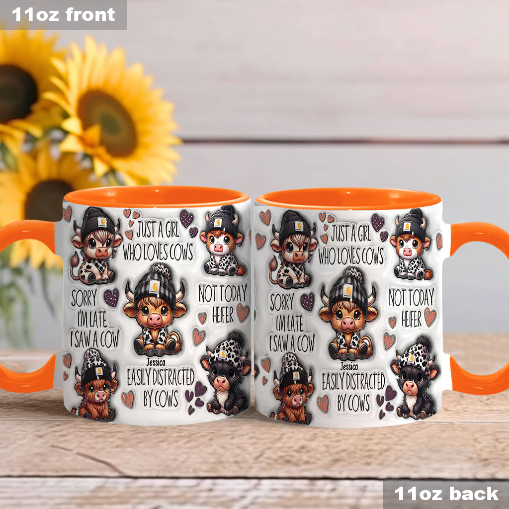 Just A Girl Who Loves Highland Cows - Personalized Accent Mug
