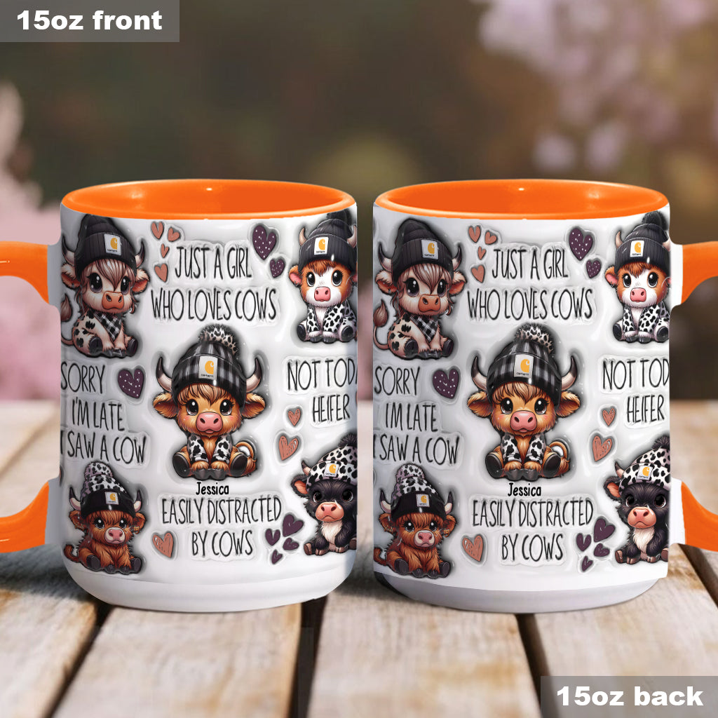 Just A Girl Who Loves Highland Cows - Personalized Accent Mug
