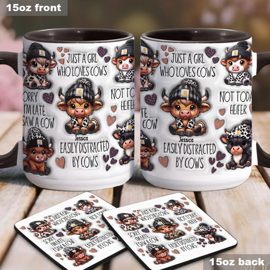 Just A Girl Who Loves Highland Cows - Personalized Accent Mug