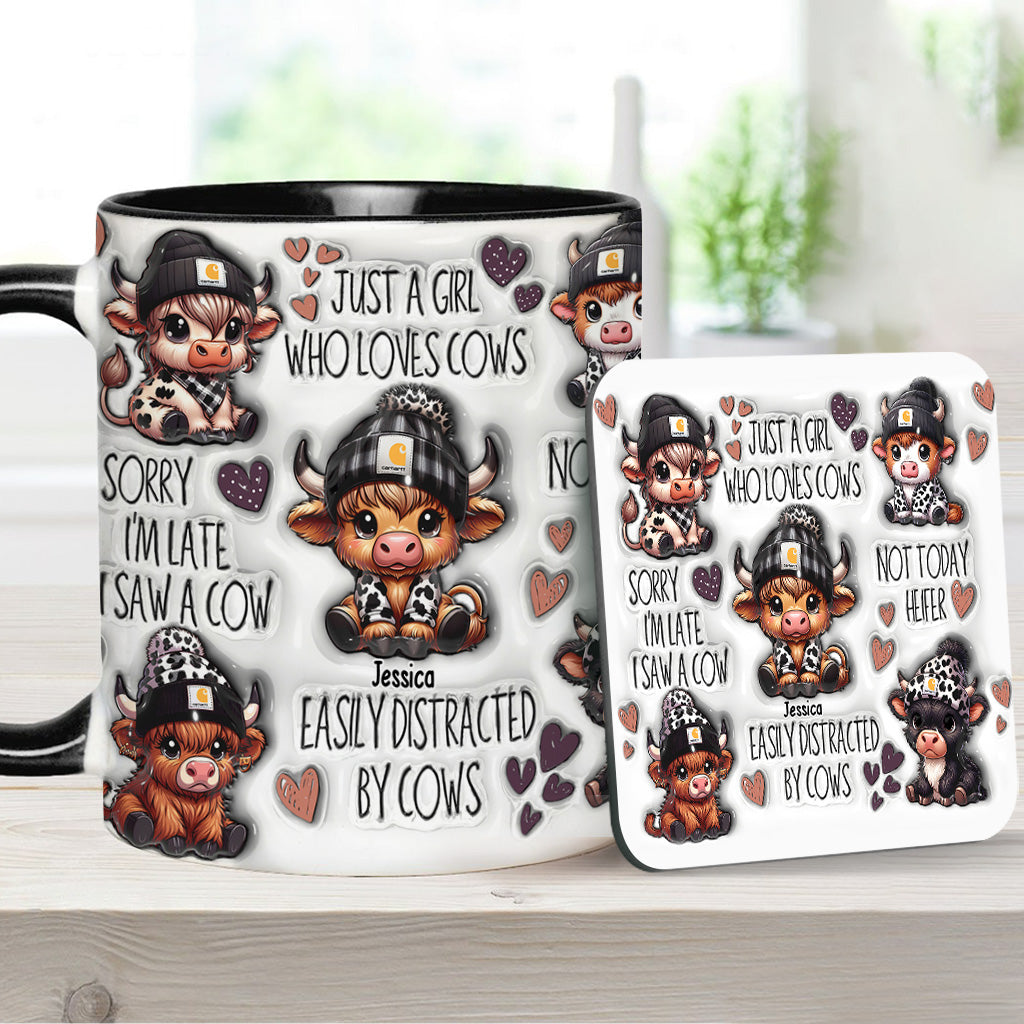 Just A Girl Who Loves Highland Cows - Personalized Accent Mug