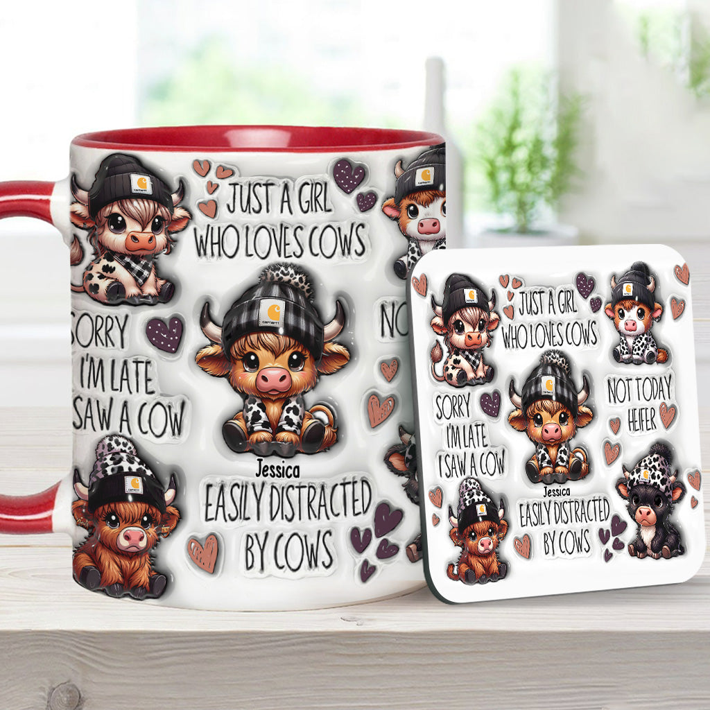 Just A Girl Who Loves Highland Cows - Personalized Accent Mug