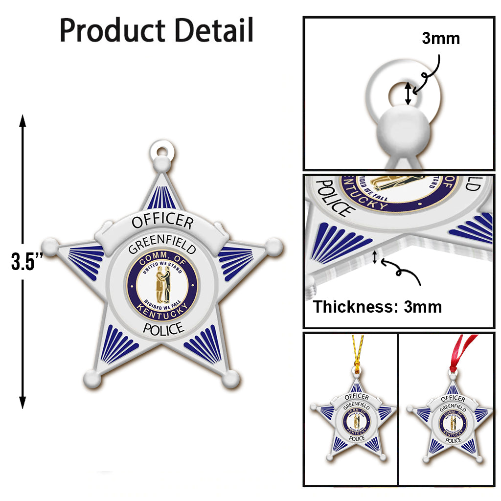 Insigne de police - Ornement personnalisé pour policier