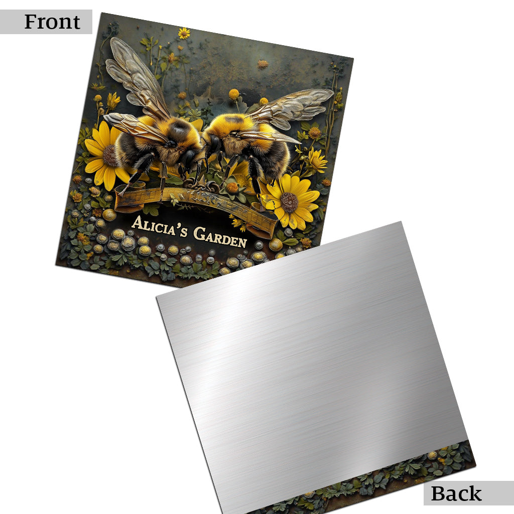 Bee Garden - Personalized Gardening Cut Metal Sign
