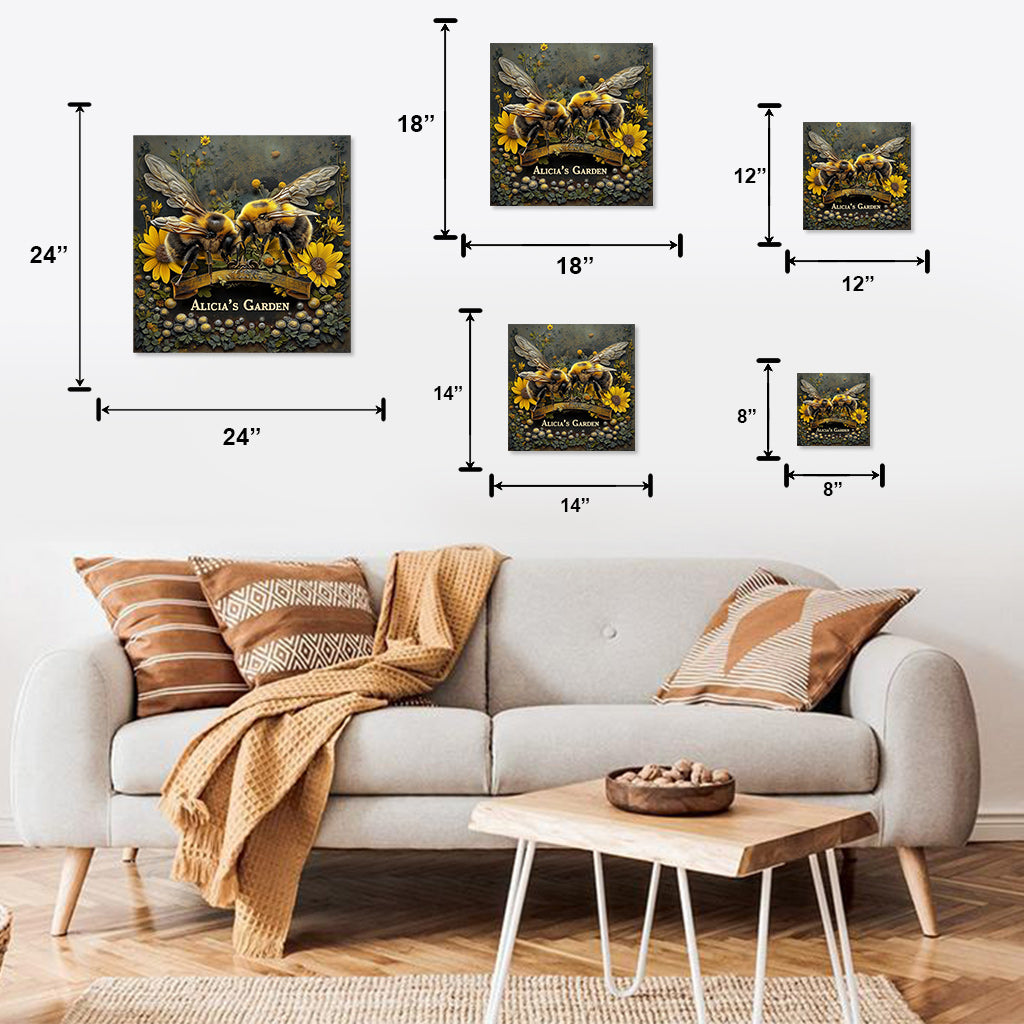 Bee Garden - Personalized Gardening Cut Metal Sign