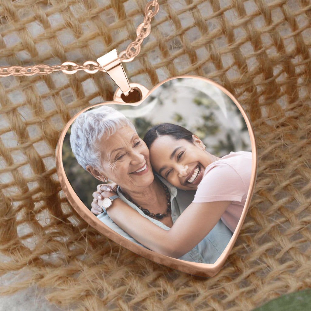 Thank You Mum - Gift for mom, grandma, wife, girlfriend, daughter - Personalized Heart Pendant Necklace