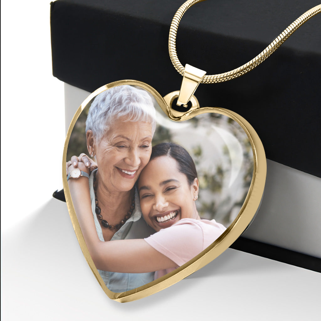Thank You Mum - Gift for mom, grandma, wife, girlfriend, daughter - Personalized Heart Pendant Necklace
