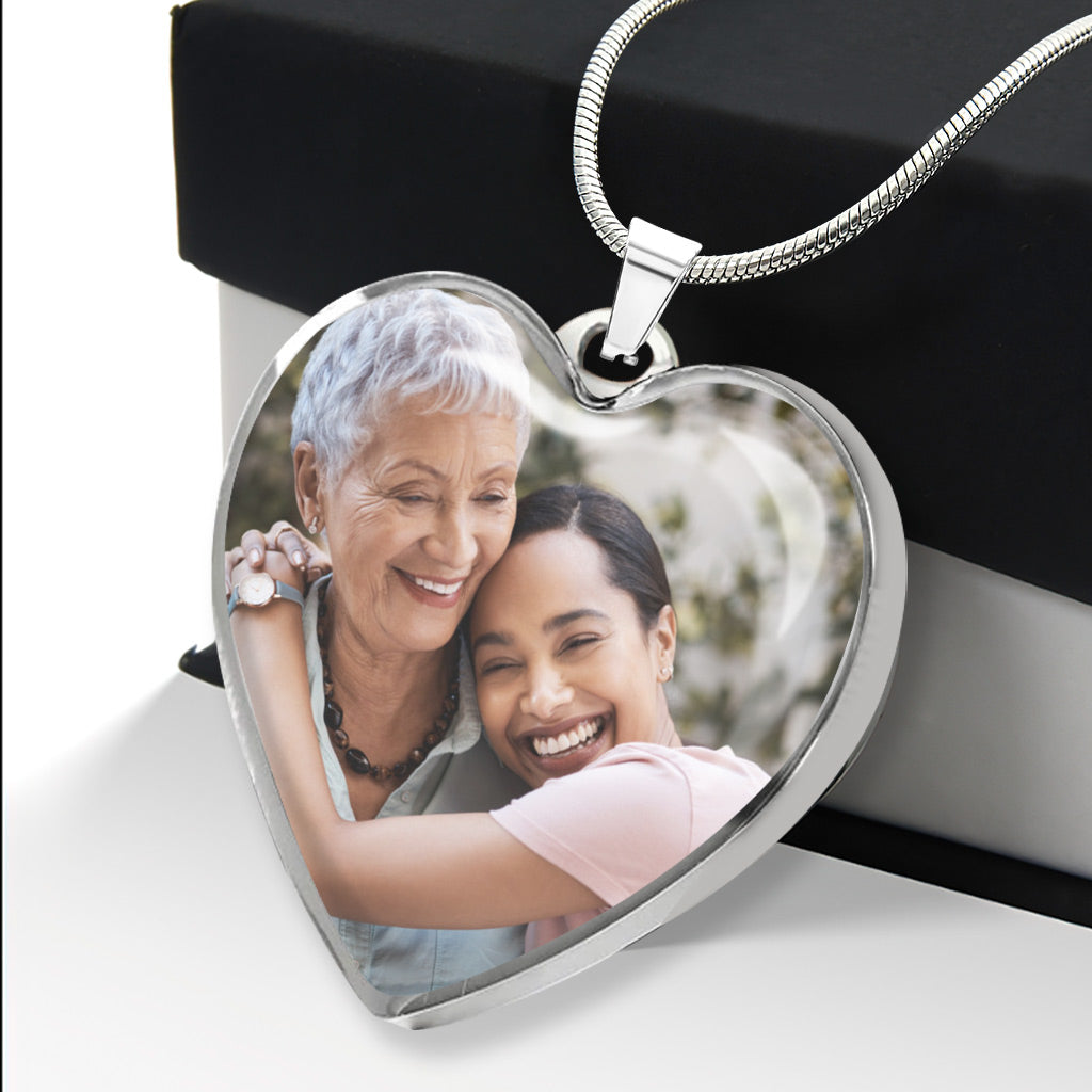 Thank You Mum - Gift for mom, grandma, wife, girlfriend, daughter - Personalized Heart Pendant Necklace