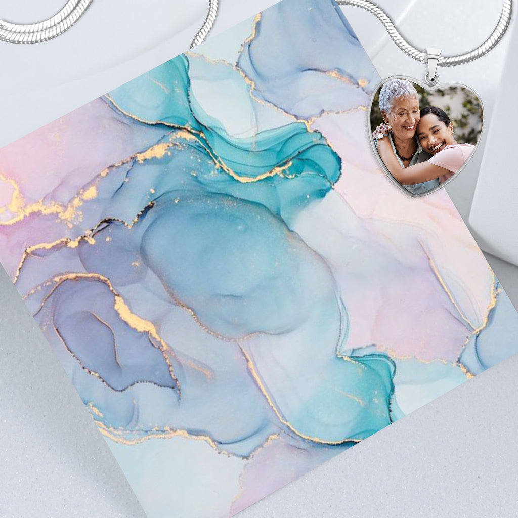 Thank You Mum - Gift for mom, grandma, wife, girlfriend, daughter - Personalized Heart Pendant Necklace