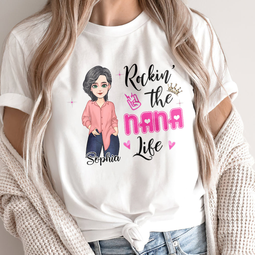 Rockin' The Nana Life - Gift for grandma, mom - Personalized T-shirt And Hoodie