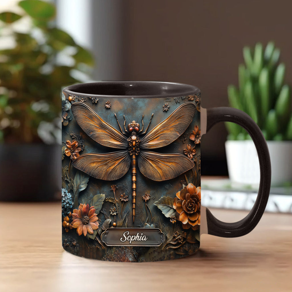Mug Vintage Soul personnalisé avec motif libellule