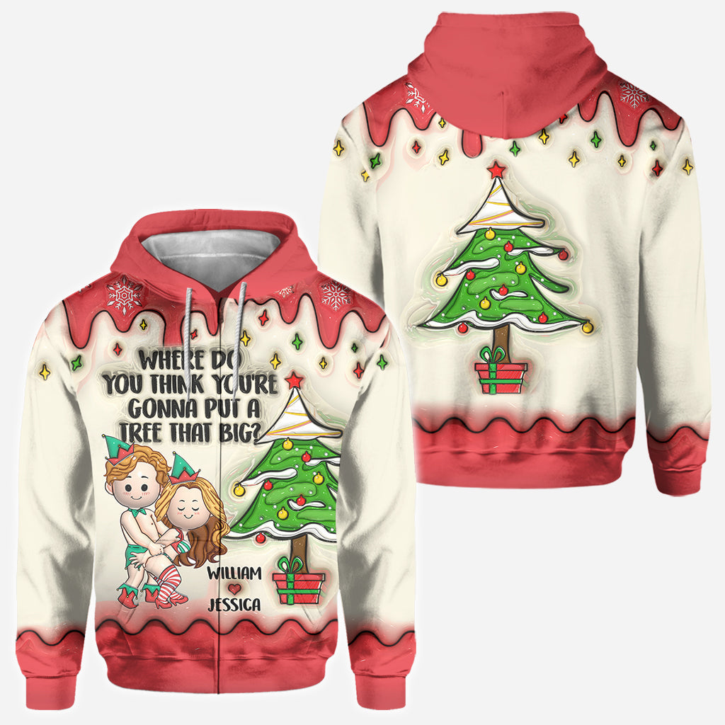 Bend Over And I Will Show You - Personalized Couple All Over Shirt