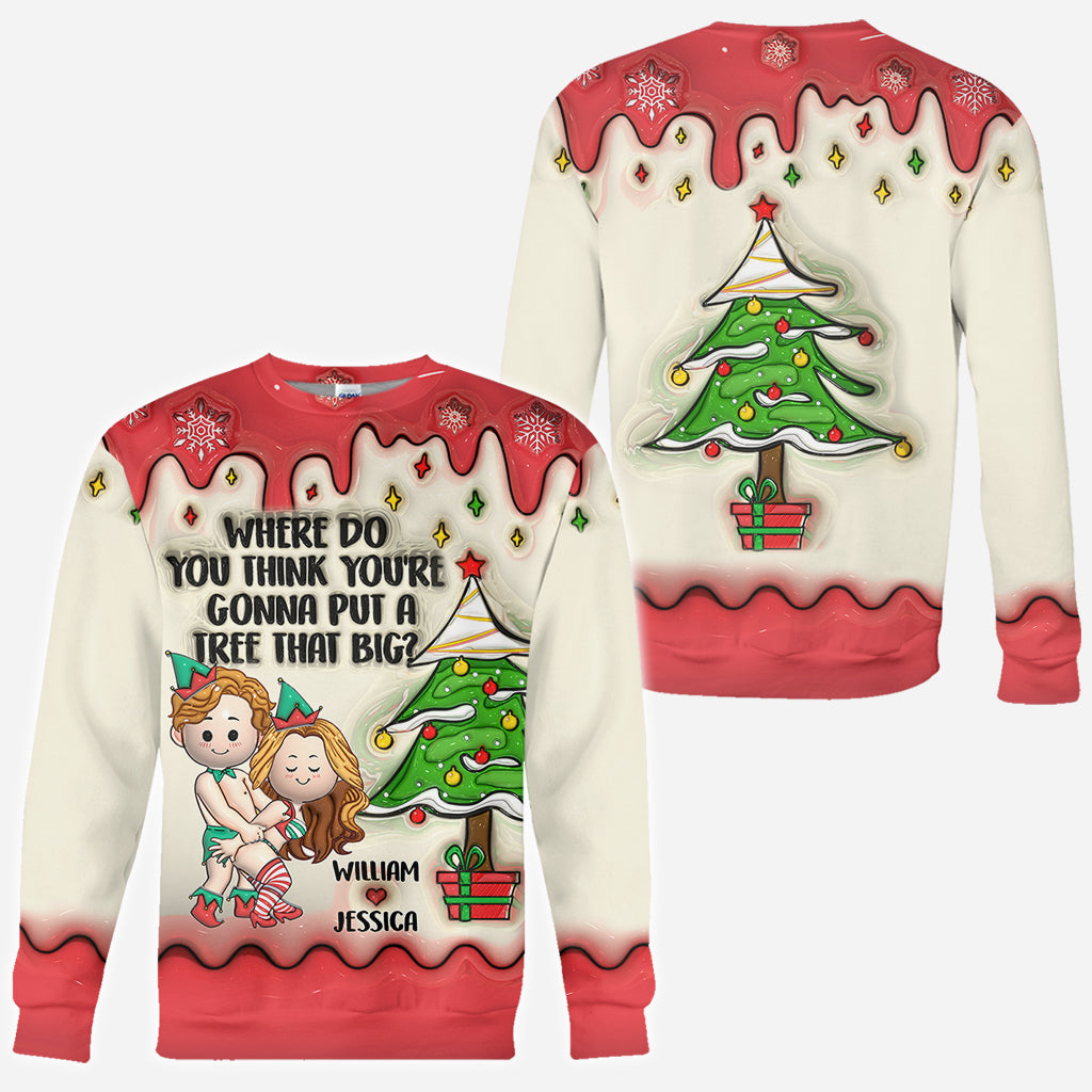 Bend Over And I Will Show You - Personalized Couple All Over Shirt