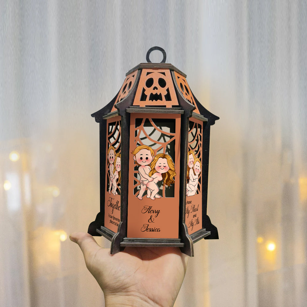 I Love You - Personalized Couple Laser Cut Lantern
