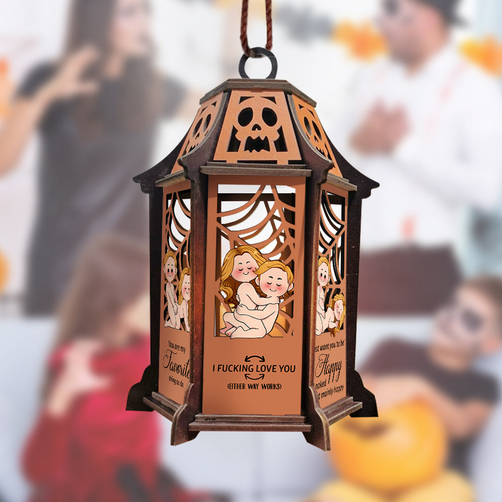 I Love You - Personalized Couple Laser Cut Lantern