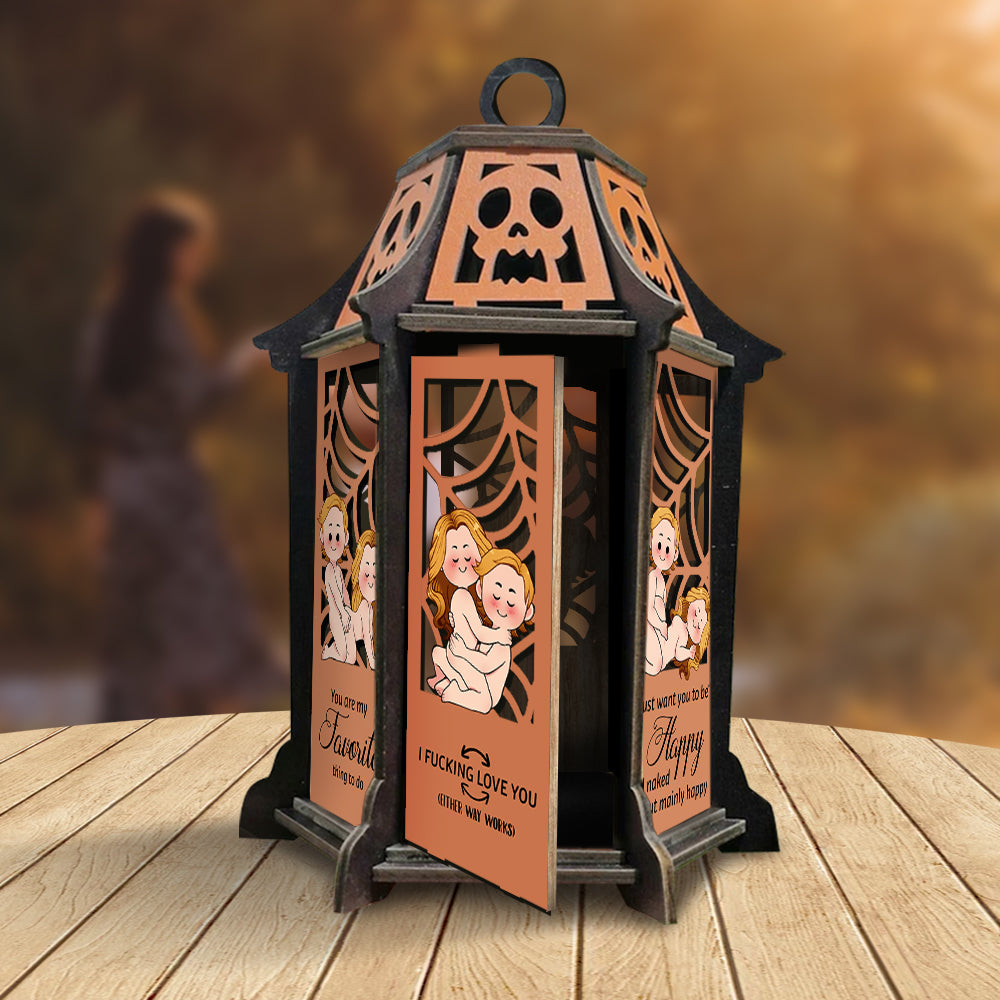 I Love You - Personalized Couple Laser Cut Lantern