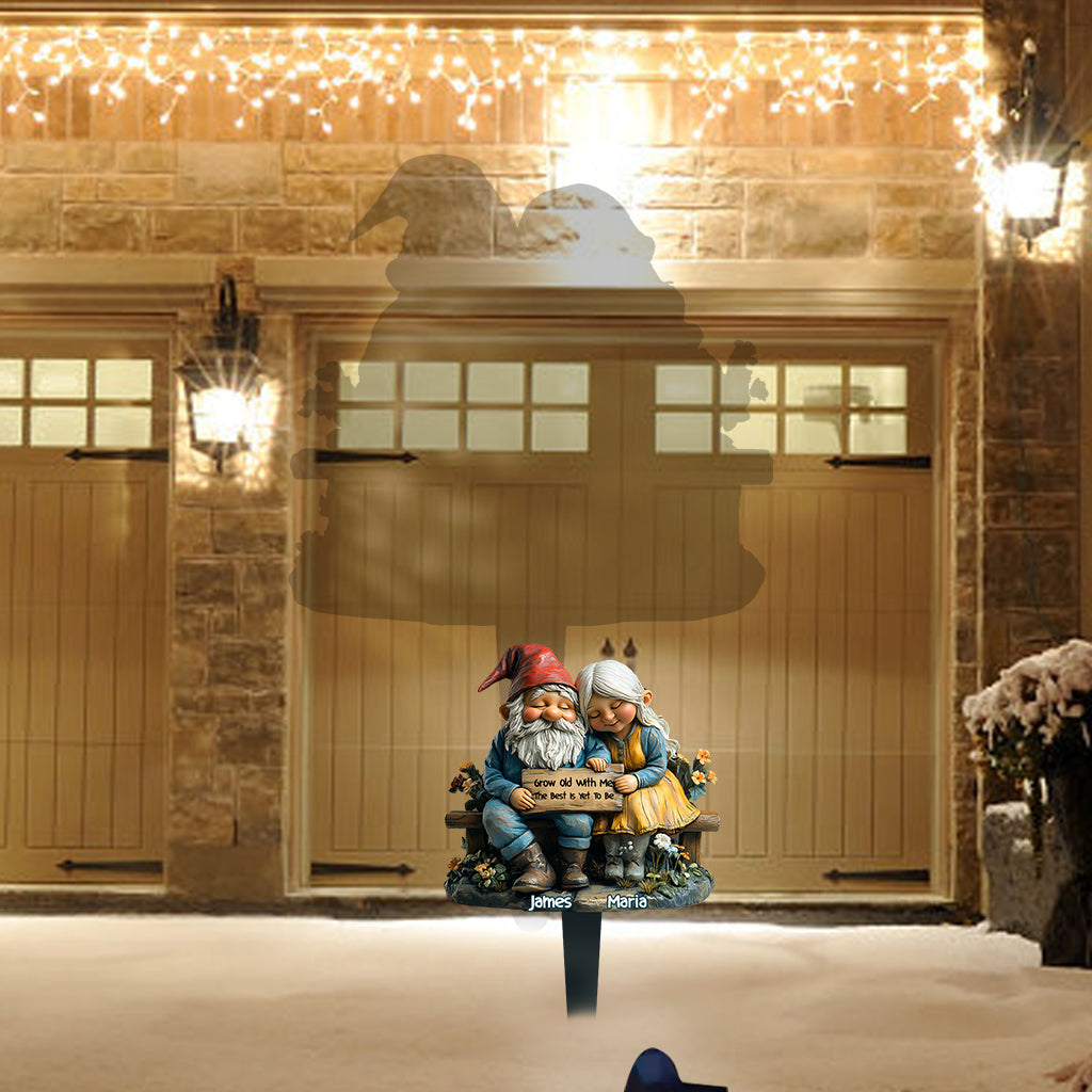 Grow Old With Me - Personalized Gardening Acrylic Plaque Stake