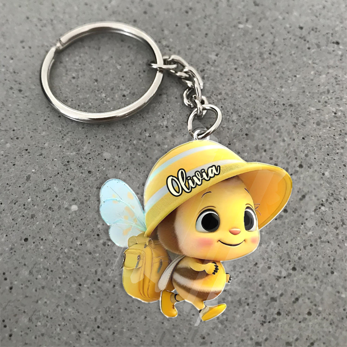 Cute Baby Bee - Personalized Kid Keychain