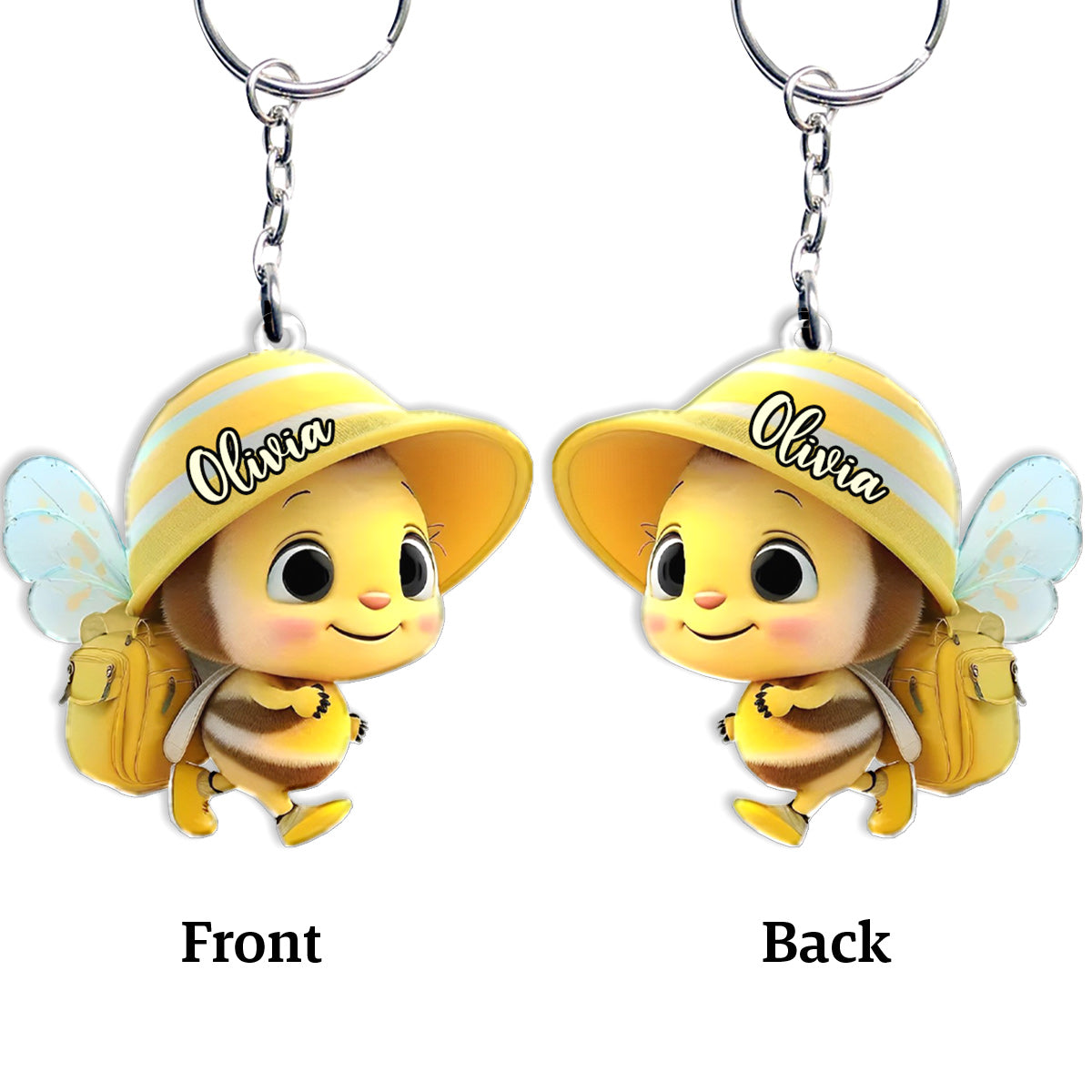Cute Baby Bee - Personalized Kid Keychain