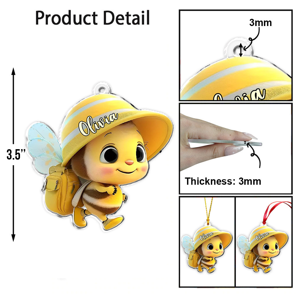 Cute Baby Bee - Personalized Kid Ornament