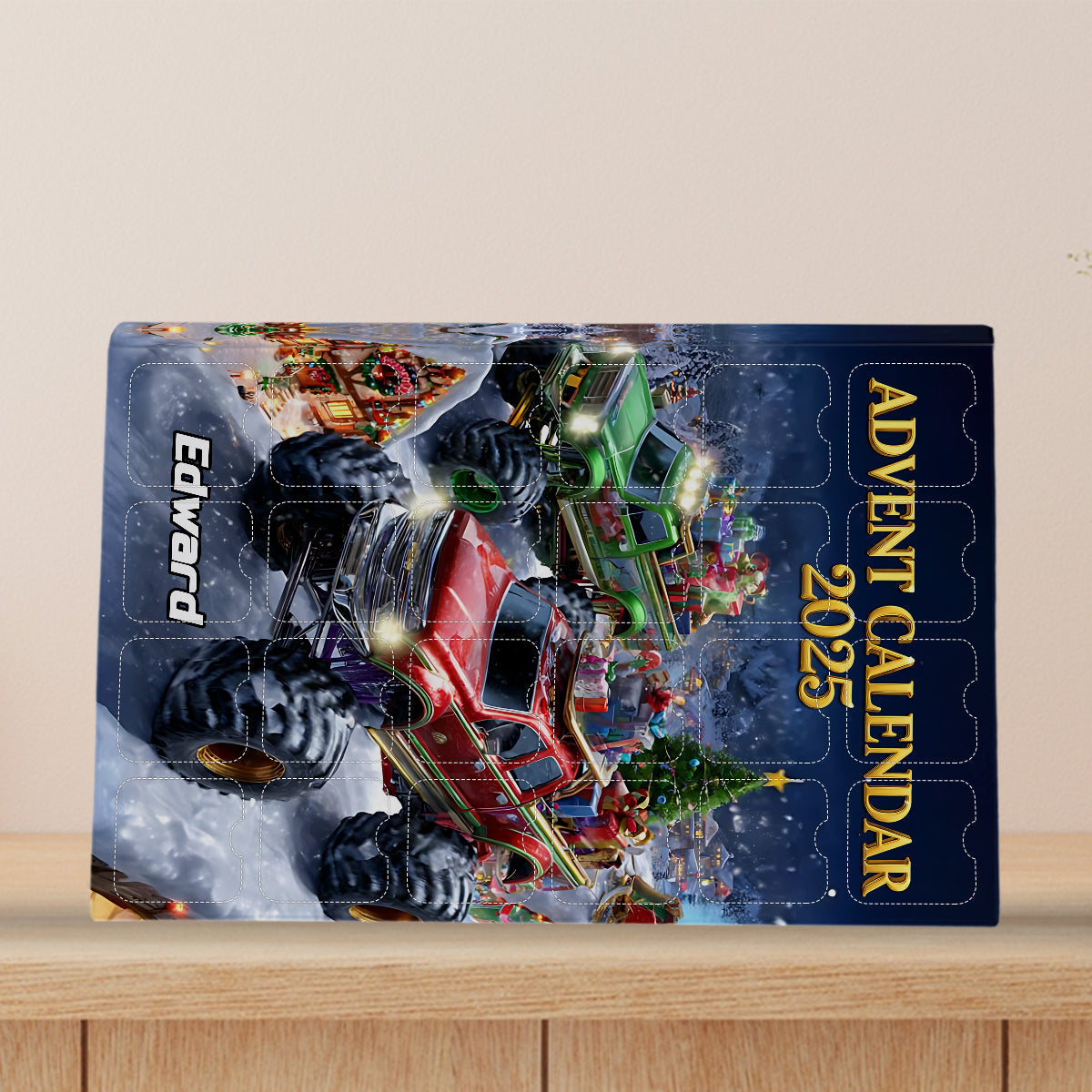 Monster Crusher - Personalized Kid Advent Calendar With Ornaments