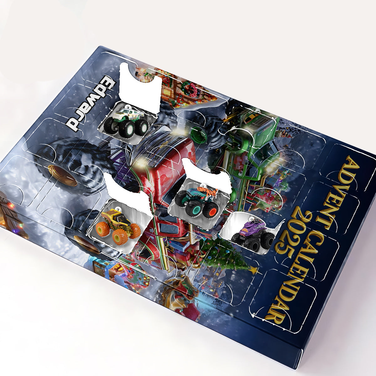 Monster Crusher - Personalized Kid Advent Calendar With Ornaments