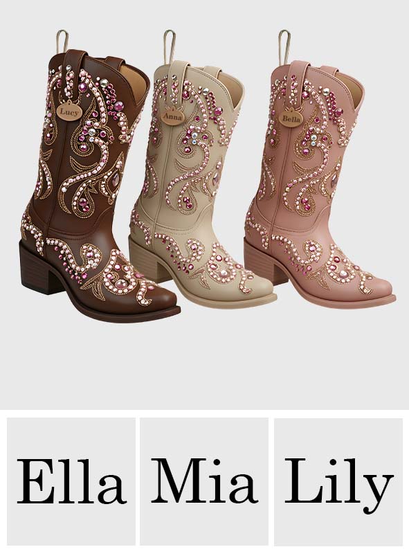 Howdy Chrismas - Personalized Cowgirl Shaped Christmas Stocking