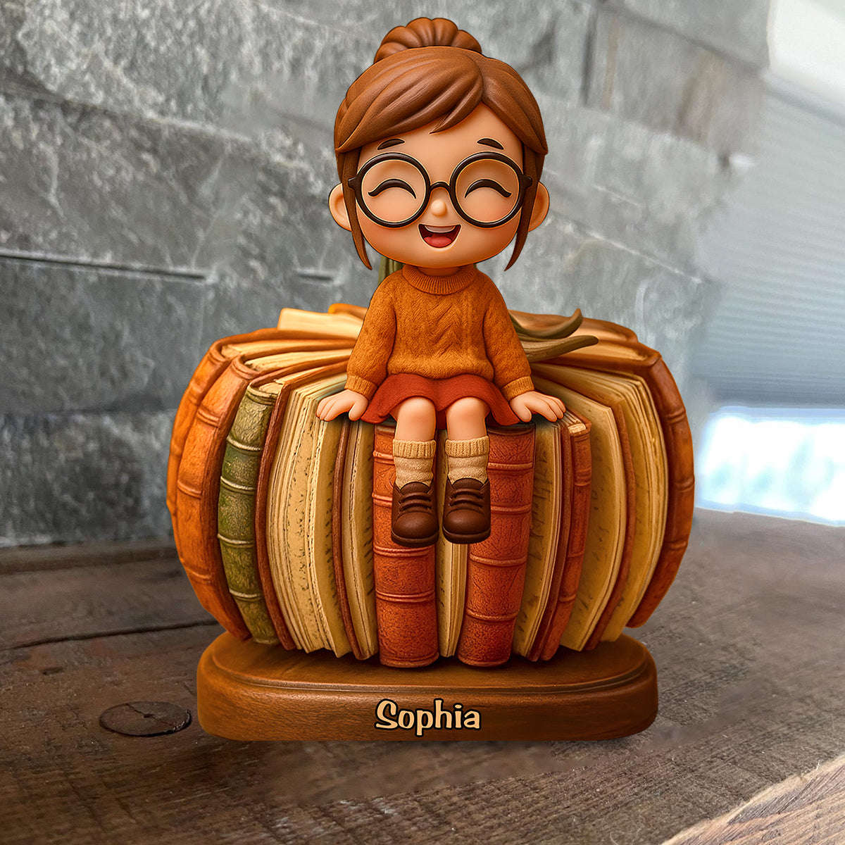 Just A Girl Who Loves Reading - Personalized Book Custom Shaped Wood Plaque