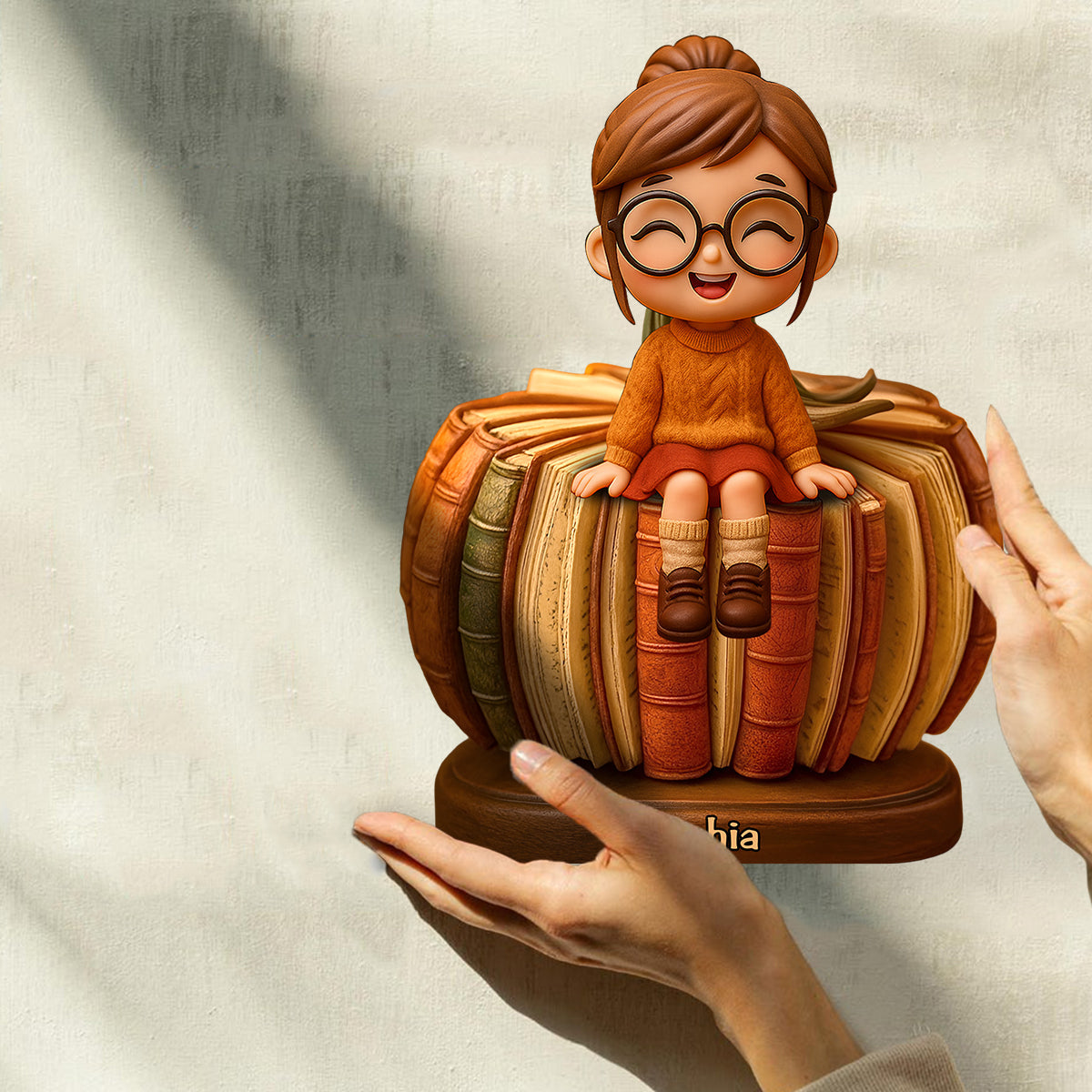 Just A Girl Who Loves Reading - Personalized Book Custom Shaped Wood Plaque