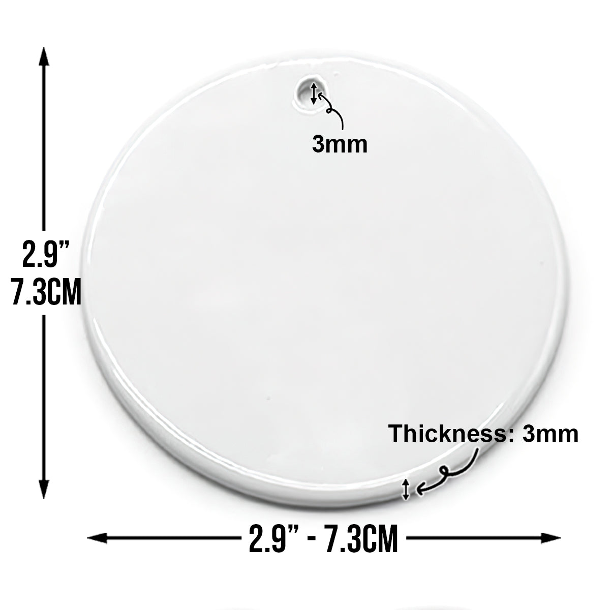 Until Death Do Us Part - Personalized Couple Ceramic Circle Ornament