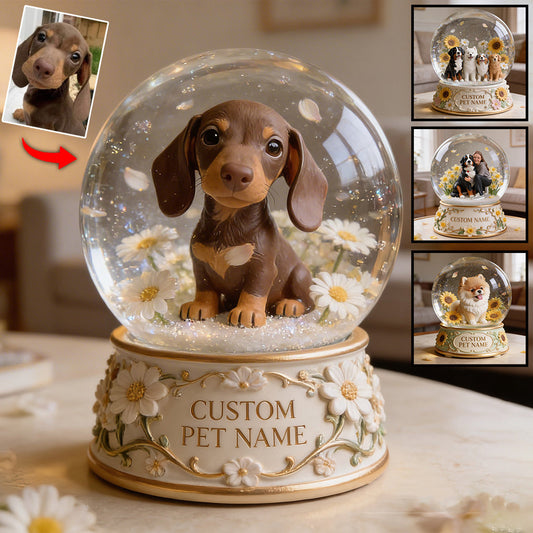 Custom Gift For Pet Owners, Birth Month Flower - Personalized Dog Custom Shaped Acrylic Plaque