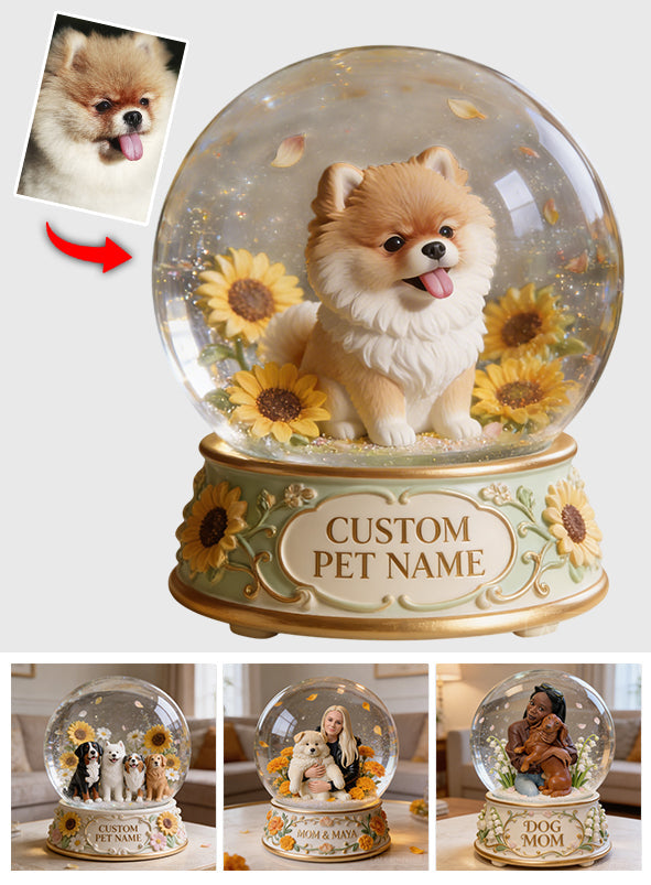 Custom Gift For Pet Owners, Birth Month Flower - Personalized Dog Custom Shaped Acrylic Plaque