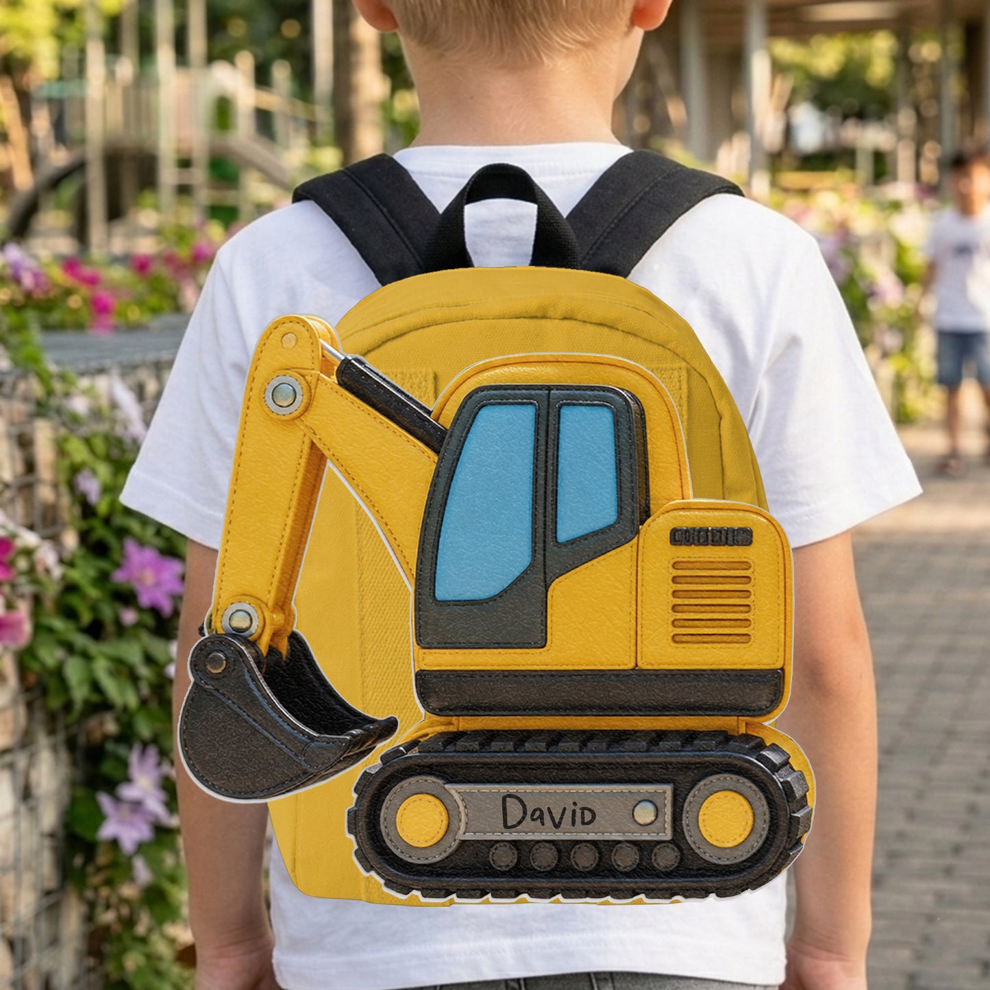 Sac à dos en cuir personnalisable pour enfants - Excavateur, Licorne, Capybara, Dinosaure