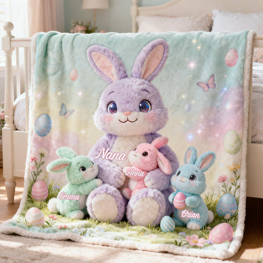 Oster-Oma-Hase - Personalisierte Oma-Decke