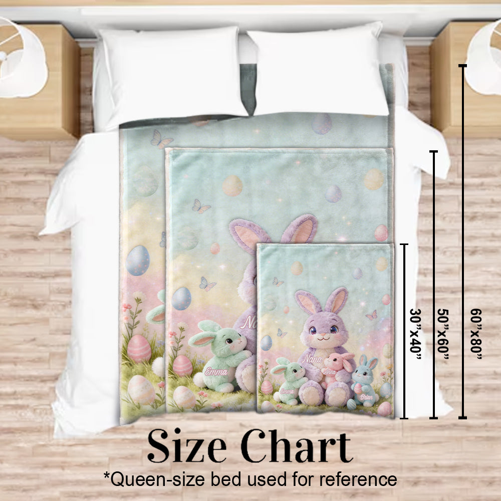 Easter Nana Bunny - Personalized Grandma Blanket