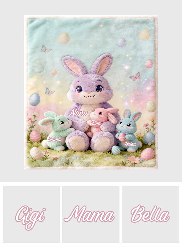 Easter Nana Bunny - Personalized Grandma Blanket