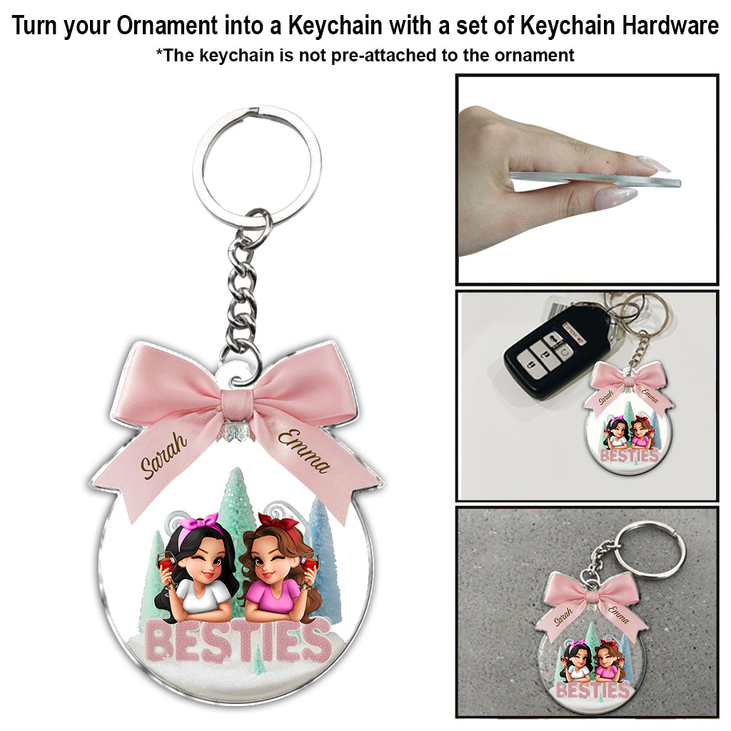 Besties/ Sisters Forever - Personalized Bestie Ornament