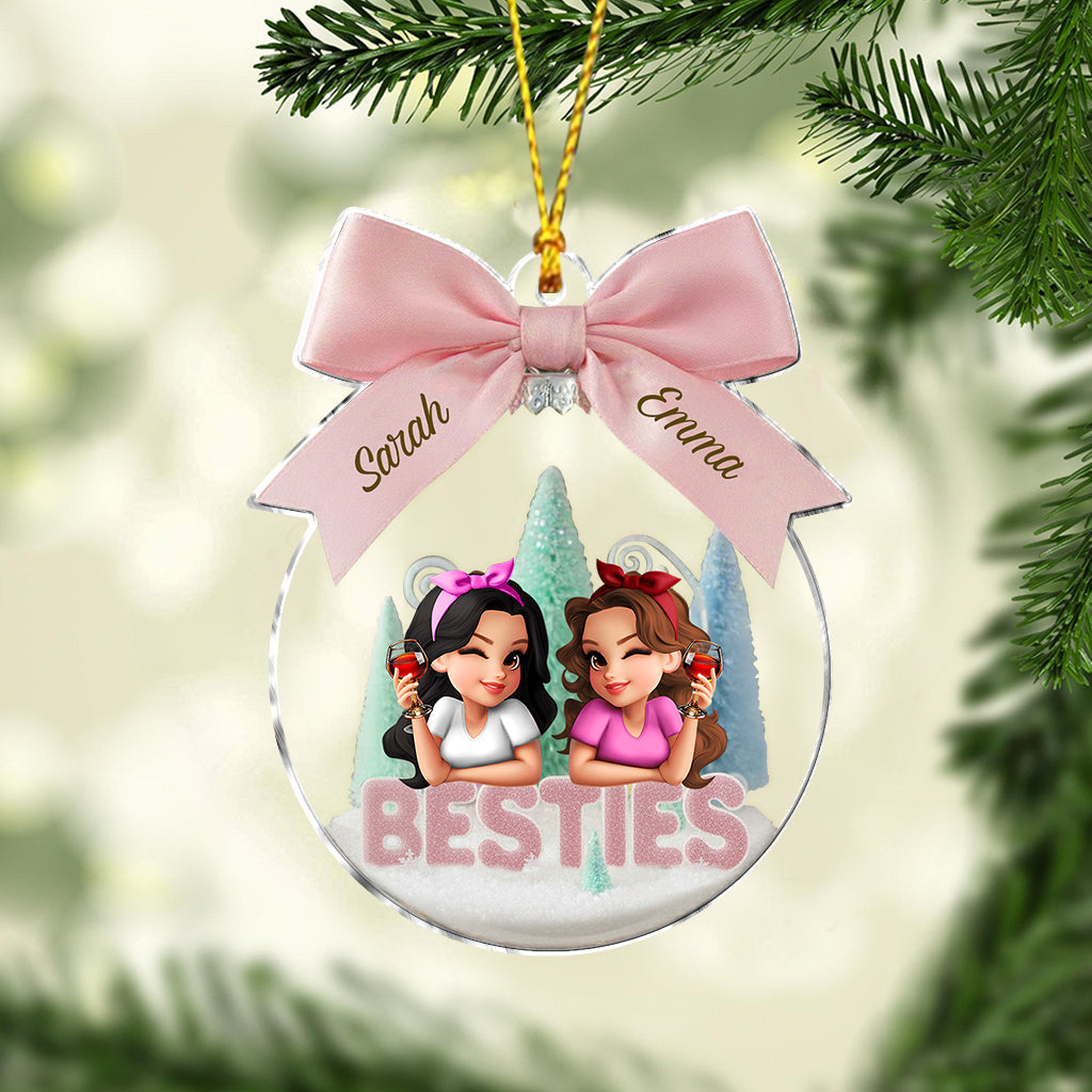 Besties/ Sisters Forever - Personalized Bestie Ornament