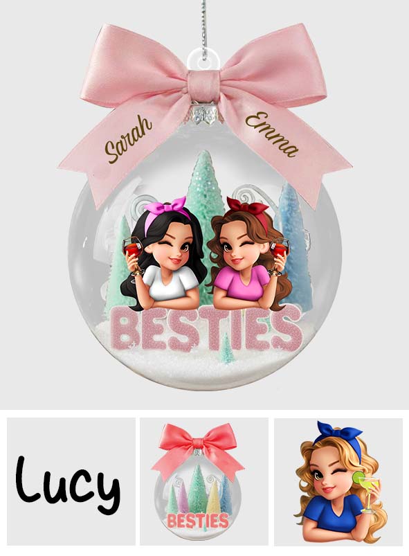 Besties/ Sisters Forever - Personalized Bestie Ornament