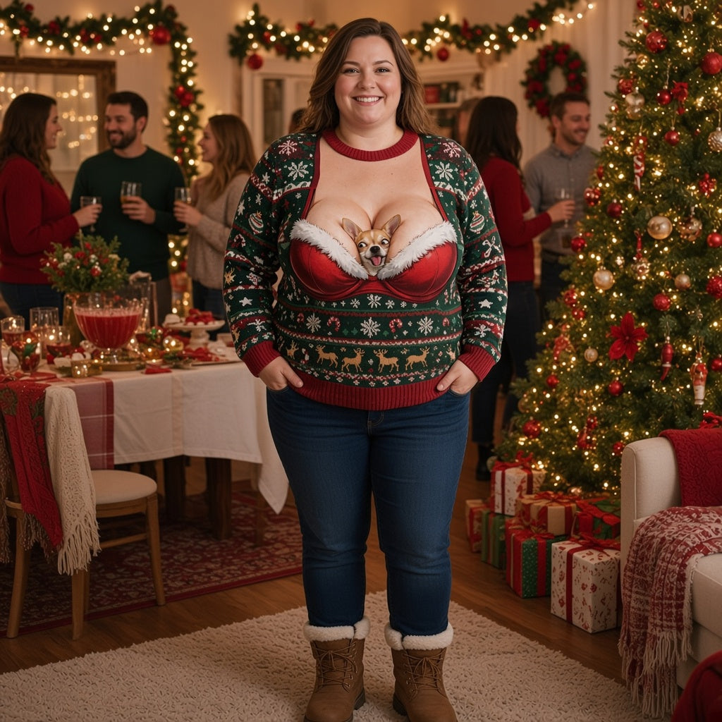 Funny Pet Photo - Personalized Dog Ugly Sweater