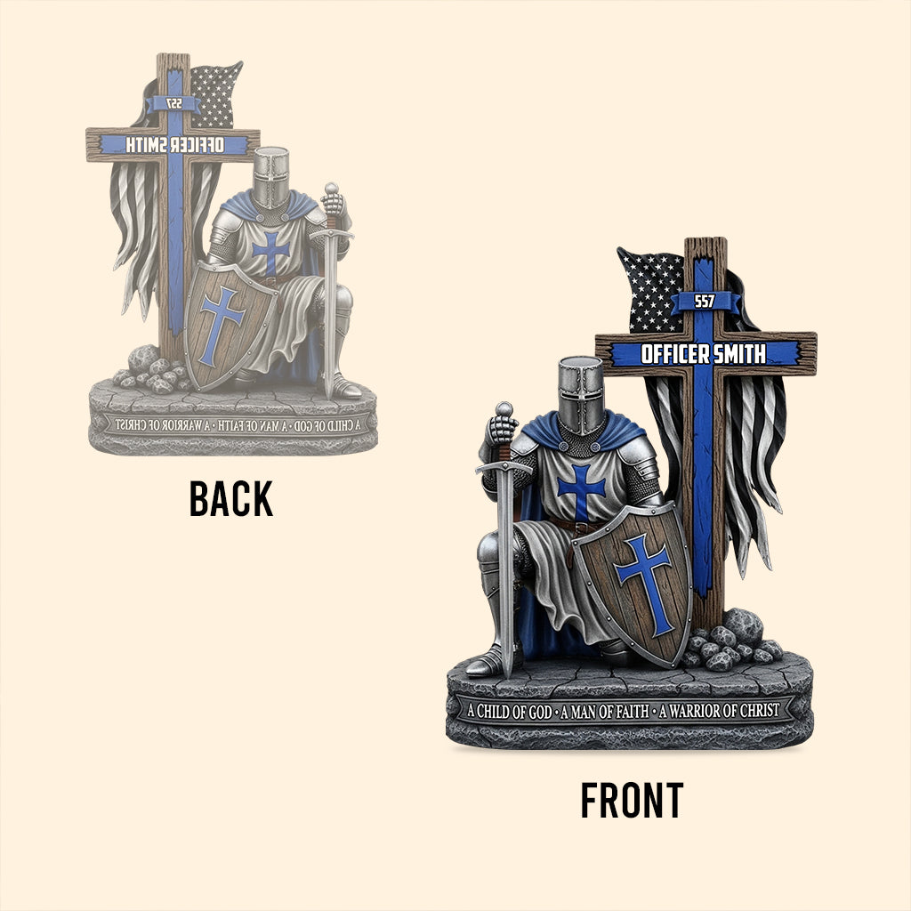 Man Of God - Personalized Police Officer Custom Shaped Acrylic Plaque