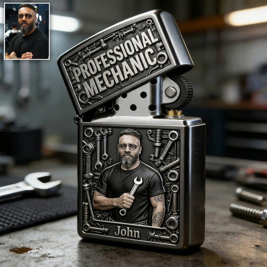 Garage Boss - Gift For Husband, For Father - Personalized Mechanic Lighter