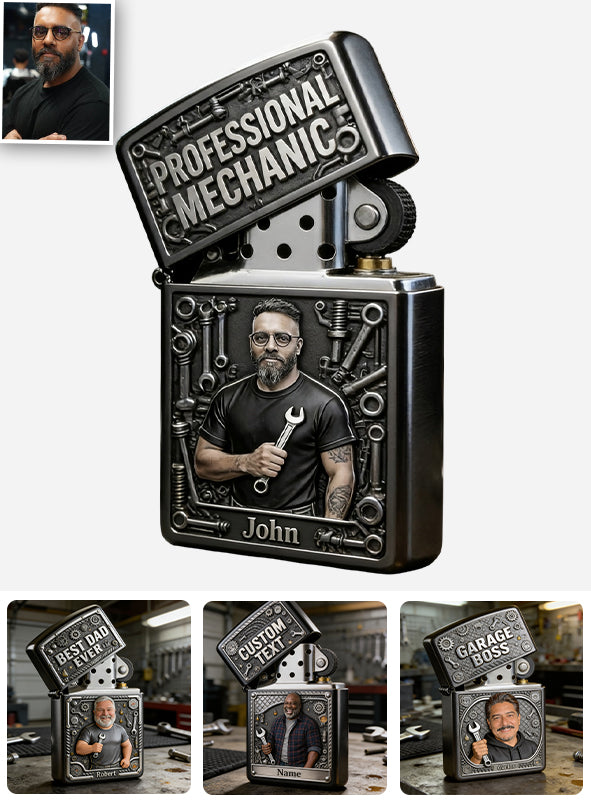 Garage Boss - Gift For Husband, For Father - Personalized Mechanic Lighter