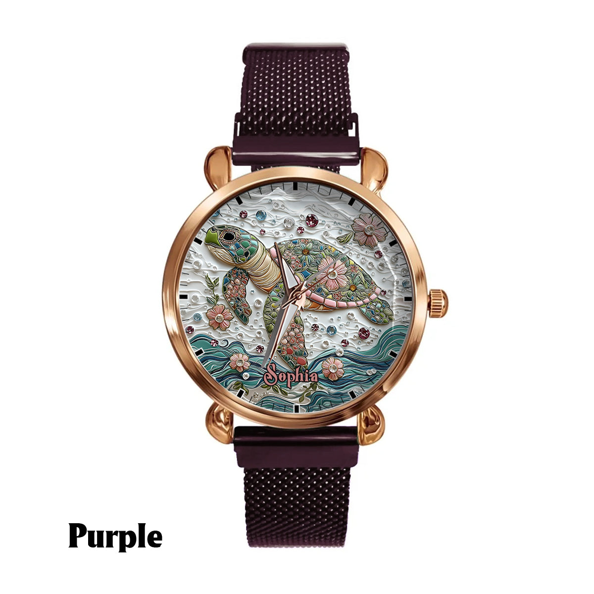 Beautiful Turtle - Personalized Turtle Women Hand Watch