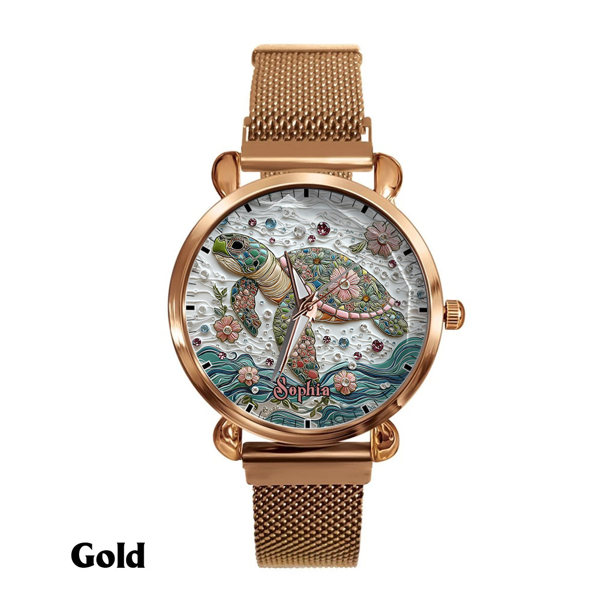 Beautiful Turtle - Personalized Turtle Women Hand Watch