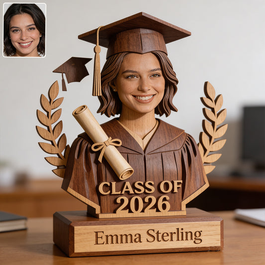 Promotion de 2026 - Plaque en Bois Personnalisée en Forme Unique