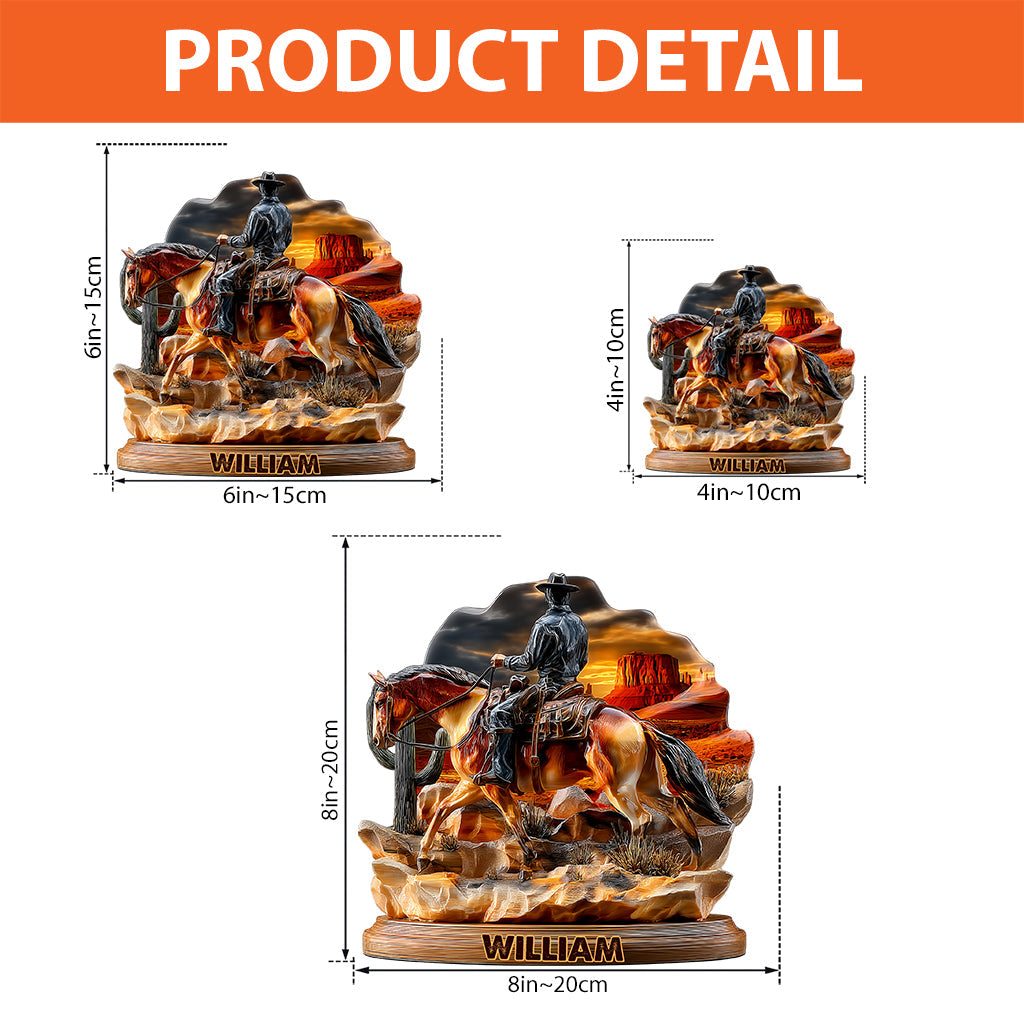 Wild Cowboy - Personalized Cowboy Custom Shaped Acrylic Plaque