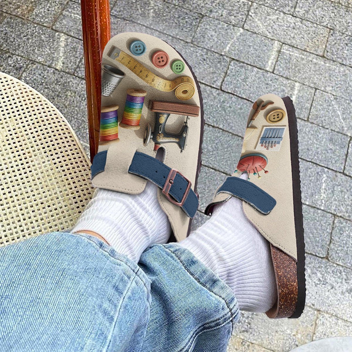 Go Away, I'm Sewing - Personalized Sewing Clogs With Arch Support