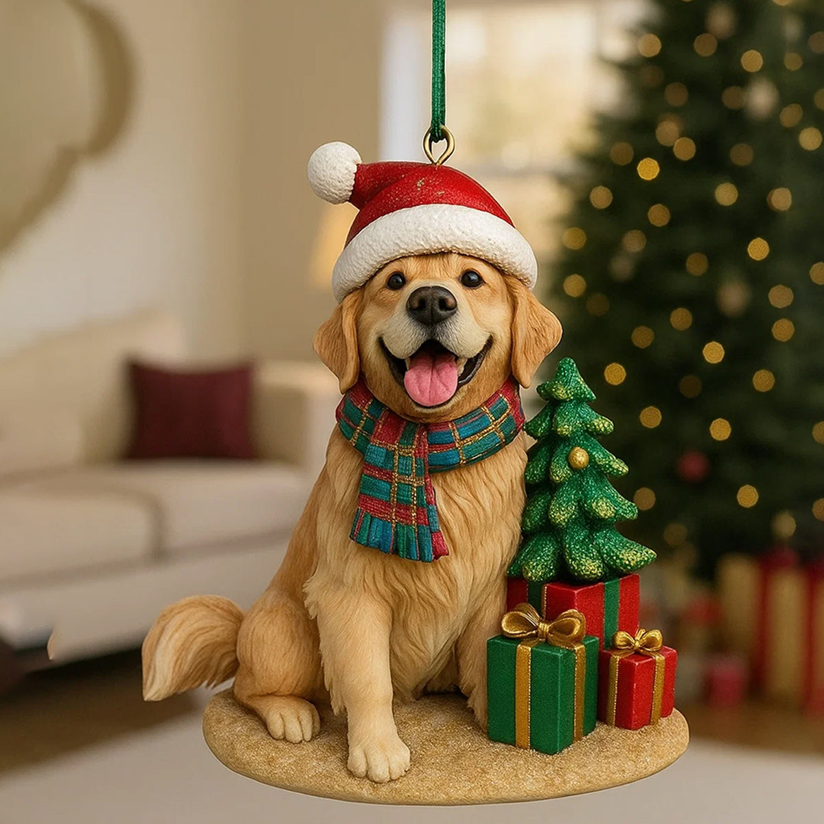 Dog Christmas - Personalized Dog Custom Made 3D Minifigure Ornament